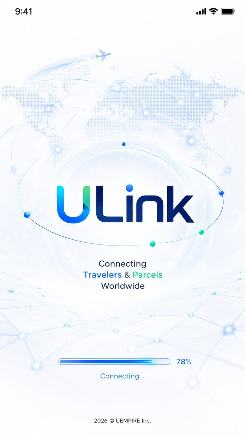 Écran de lancement de l’application ULink